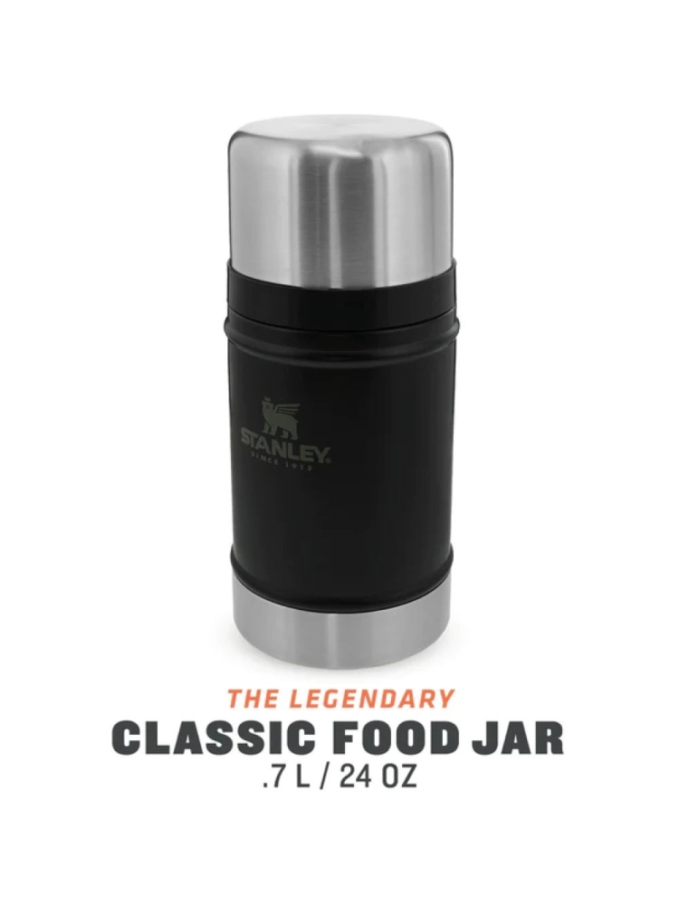 Stanley Classic+Adventure Vacuum Food Jar Dop 0.94+0.7L Black 10-02130-003 drinkflessen en thermosflessen online bestellen bij Kathmandu Outdoor & Travel