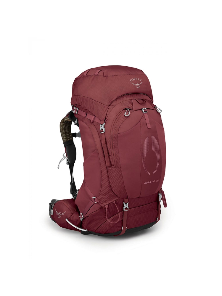 Osprey Aura AG 65 Women's Berry Sorbet Red 1-177-473 trekkingrugzakken online bestellen bij Kathmandu Outdoor & Travel