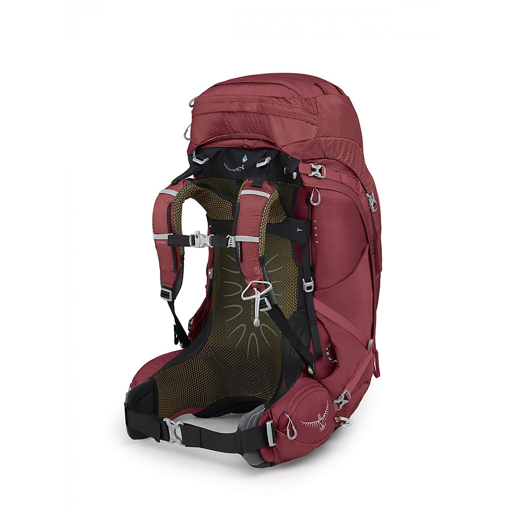 Osprey Aura AG 65 Women's Berry Sorbet Red 10004011 trekkingrugzakken online bestellen bij Kathmandu Outdoor & Travel