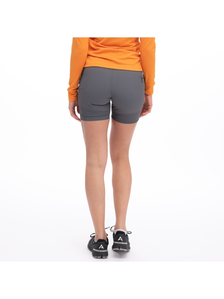 Bergans Cecilie Mtn Softshell Shorts Women's Solid Dark Grey/Cloudberry Yel 2507-25387 broeken online bestellen bij Kathmandu Outdoor & Travel