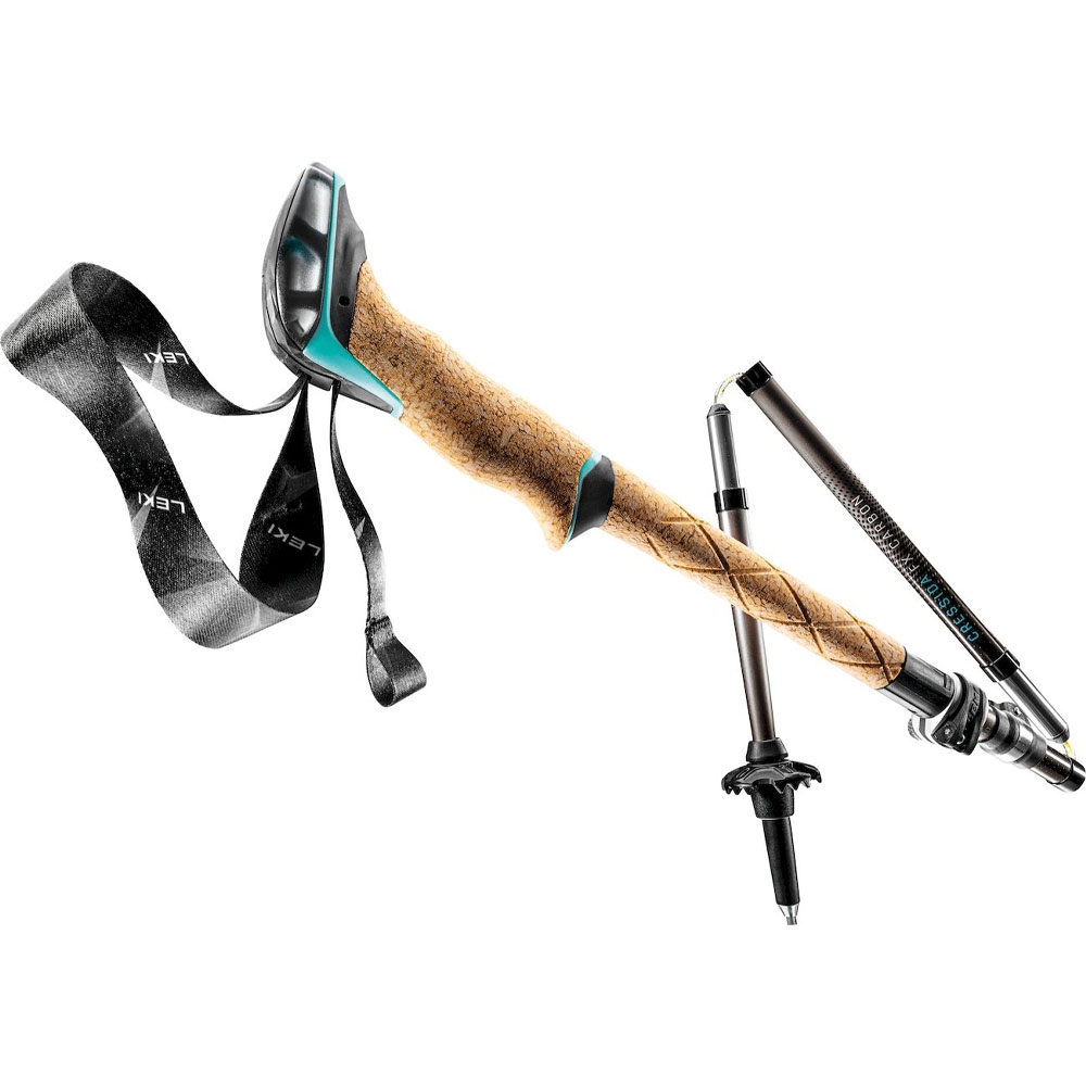 Leki Cressida FX Carbon Brown/Metallic/Mint LT65220671 wandelstokken en gamaschen online bestellen bij Kathmandu Outdoor & Travel