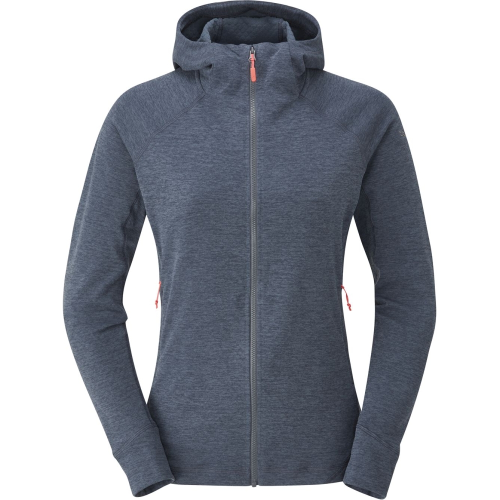 Rab Nexus Hoody Women's Steel QFF-71-STE fleeces en truien online bestellen bij Kathmandu Outdoor & Travel