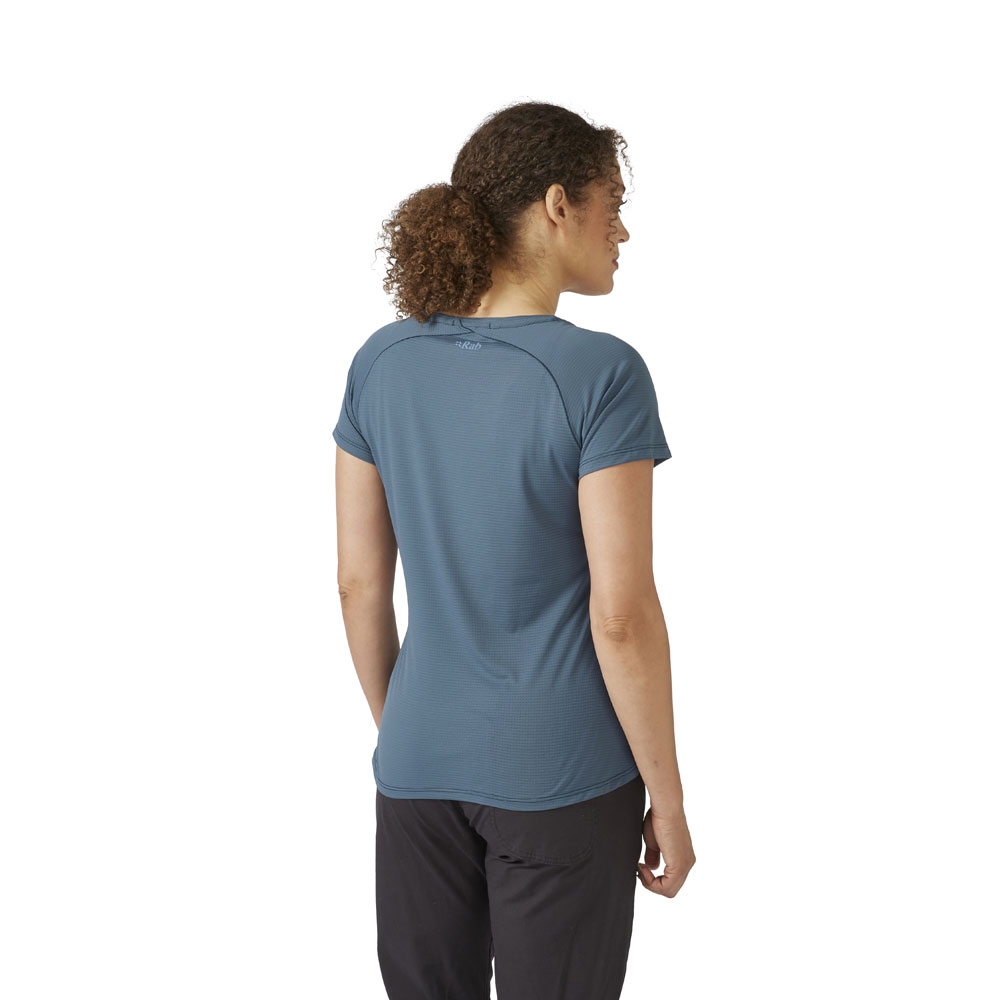 Rab Aleya Tee Women's Orion Blue QBL-48-ORB shirts en tops online bestellen bij Kathmandu Outdoor & Travel
