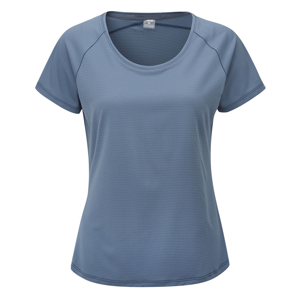 Rab Aleya Tee Women's Orion Blue QBL-48-ORB shirts en tops online bestellen bij Kathmandu Outdoor & Travel