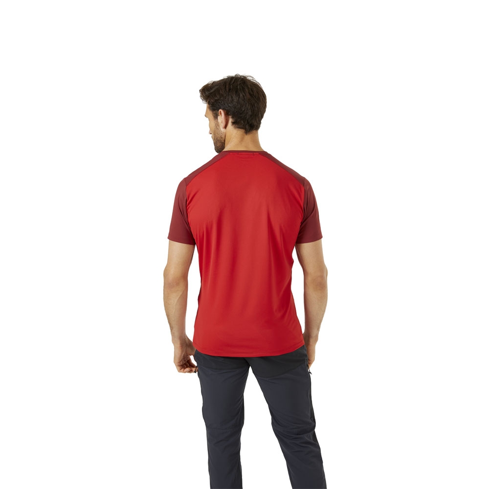 Rab Force Tee Ascent Red/Oxblood Red QBL-05-ARO shirts en tops online bestellen bij Kathmandu Outdoor & Travel