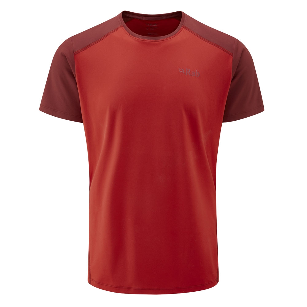 Rab Force Tee Ascent Red/Oxblood Red QBL-05-ARO shirts en tops online bestellen bij Kathmandu Outdoor & Travel