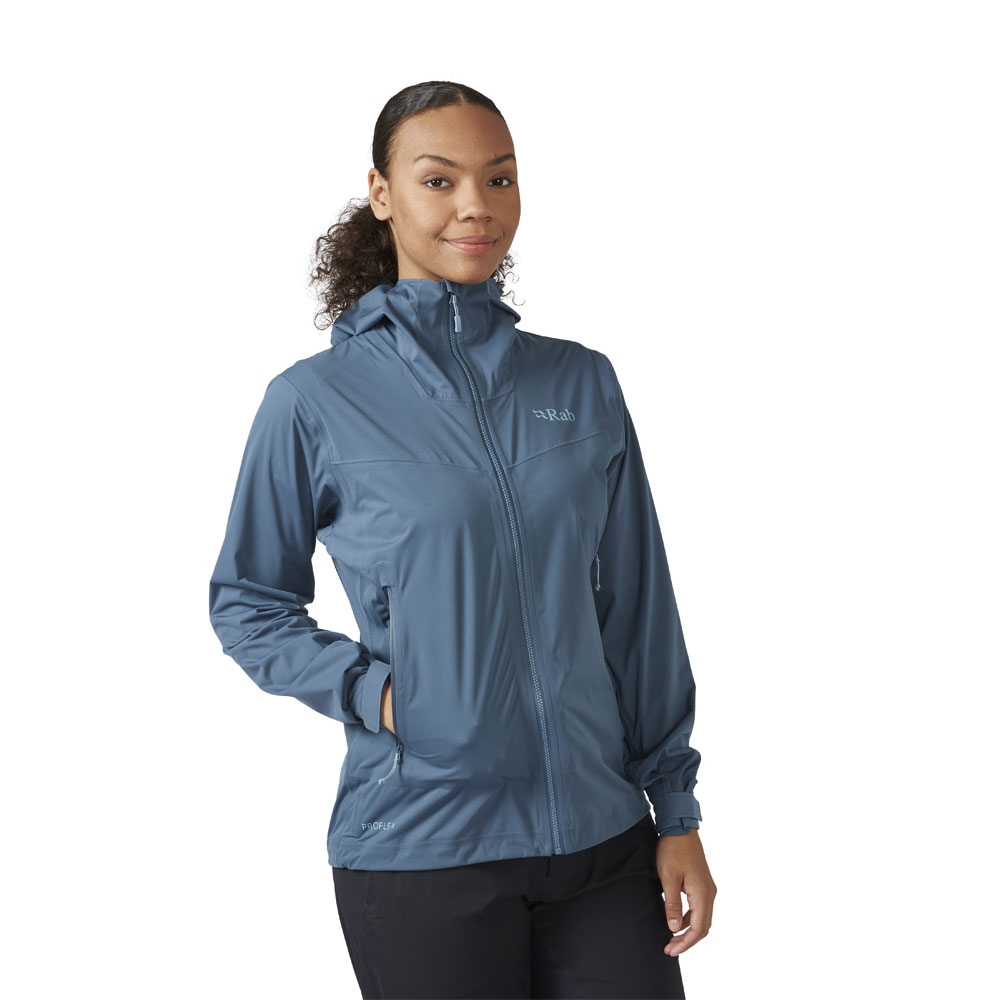 Rab Kinetic 2.0 Jacket Women's  Orion Blue QWG-75-ORB jassen online bestellen bij Kathmandu Outdoor & Travel