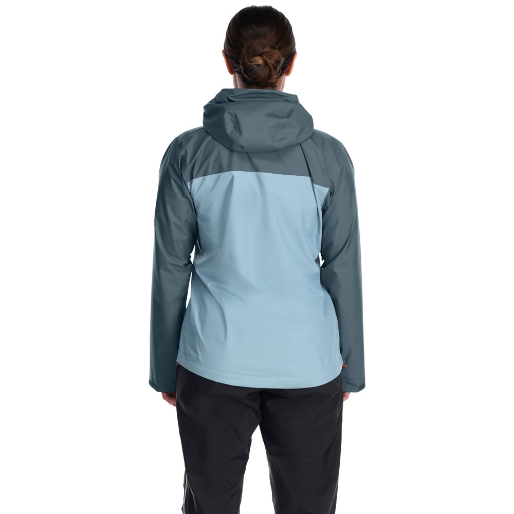 Rab Downpour Eco Jacket Women's Orion Blue/Citadel QWG-83-OBC jassen online bestellen bij Kathmandu Outdoor & Travel