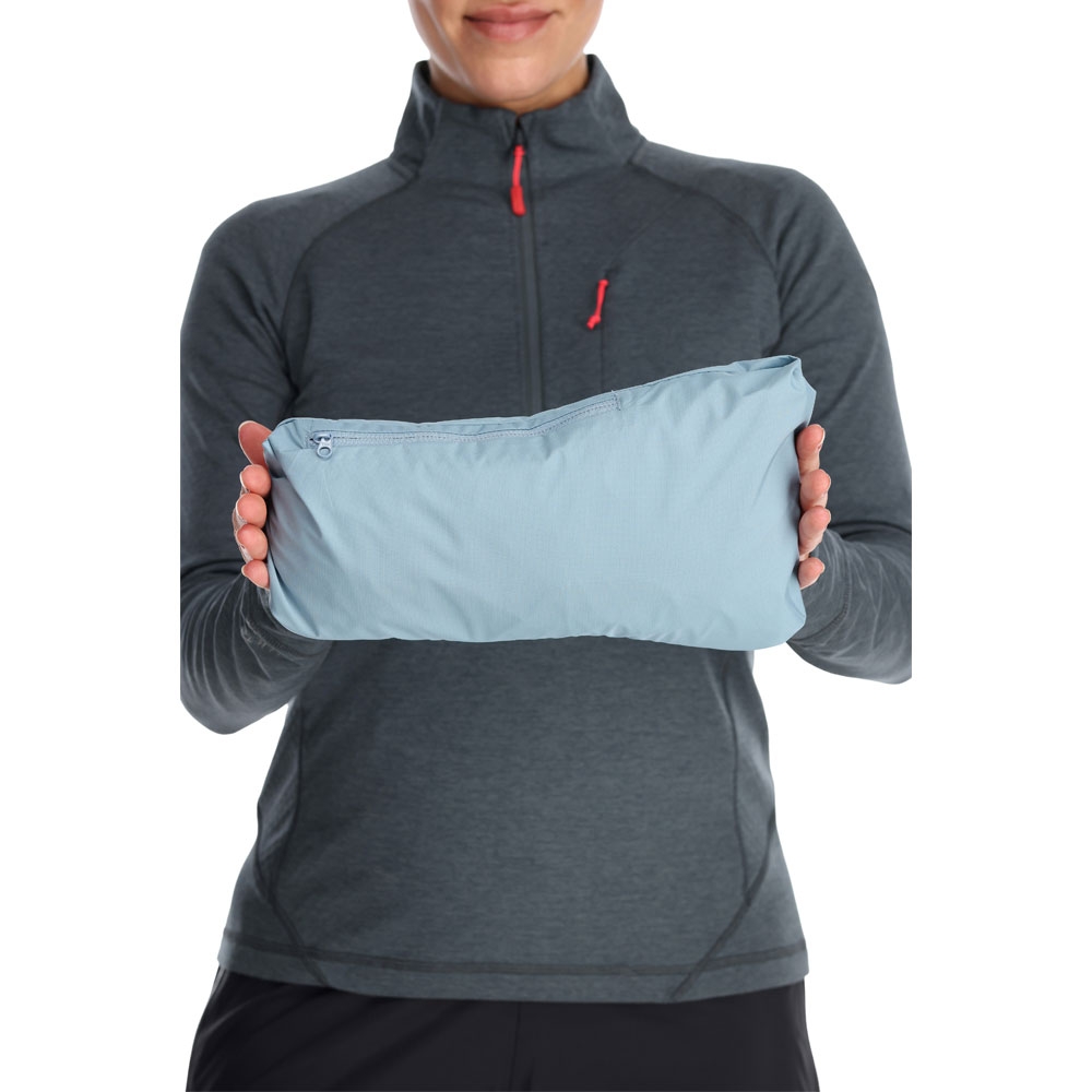 Rab Downpour Eco Jacket Women's Orion Blue/Citadel QWG-83-OBC jassen online bestellen bij Kathmandu Outdoor & Travel