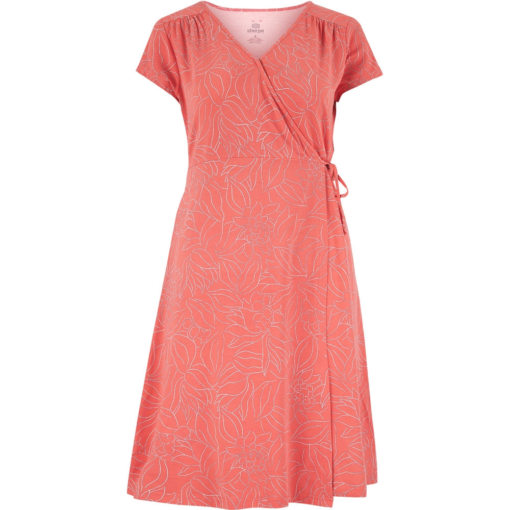 Sherpa Adventure Gear Padma Wrap Dress Women's SORBET LEAF SW24011-570 jurken en rokken online bestellen bij Kathmandu Outdoor & Travel