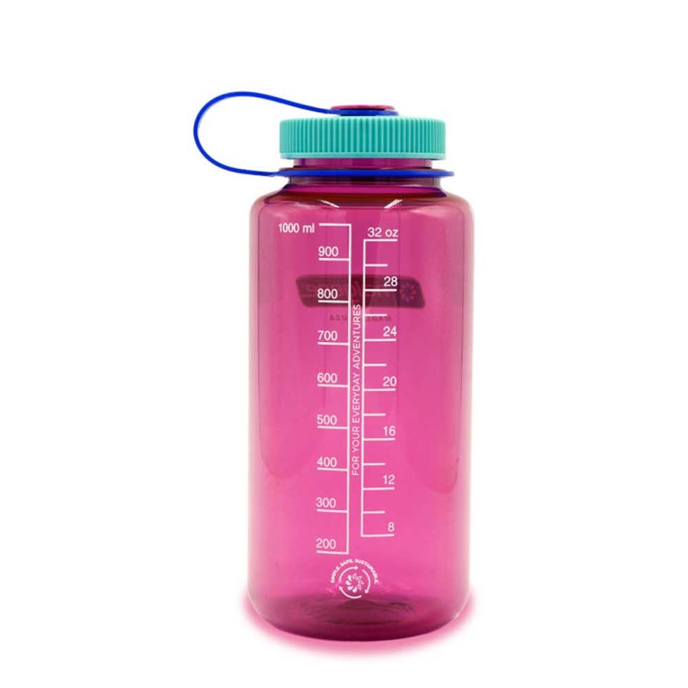 Nalgene Wide Mouth 1L Electric Magenta N2020-2032 drinkflessen en thermosflessen online bestellen bij Kathmandu Outdoor & Travel
