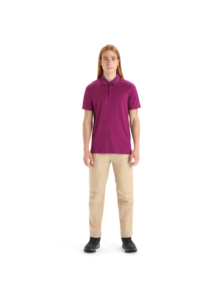 Icebreaker Tech Lite II SS Polo Go Berry 0A59LC-7351 shirts en tops online bestellen bij Kathmandu Outdoor & Travel