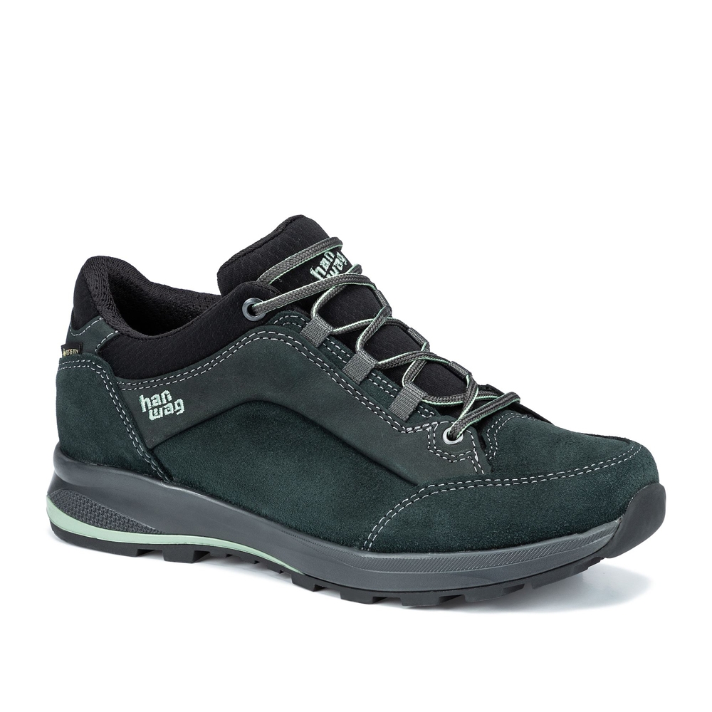 Hanwag Banks Low Lady GTX Petrol/ Mint H203501-492494 wandelschoenen dames online bestellen bij Kathmandu Outdoor & Travel