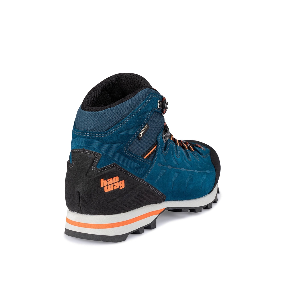 Hanwag Makra Light GTX Seablue/Orange H100400-597023 wandelschoenen heren online bestellen bij Kathmandu Outdoor & Travel