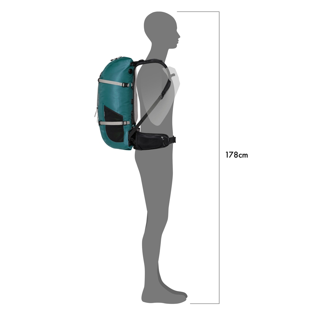 Ortlieb Atrack 25L Petrol OR7006 dagrugzakken online bestellen bij Kathmandu Outdoor & Travel