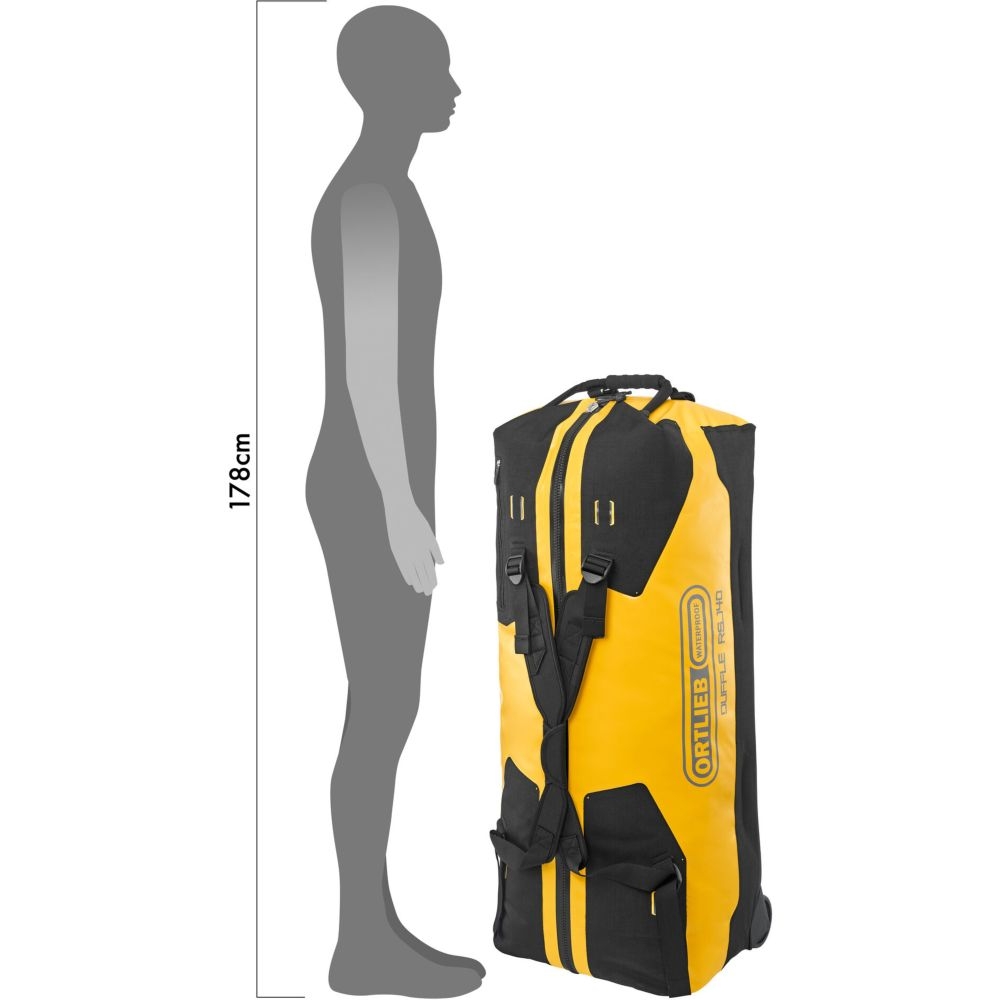 Ortlieb Duffle RS 140L Sunyellow/Black OK13202 duffels online bestellen bij Kathmandu Outdoor & Travel