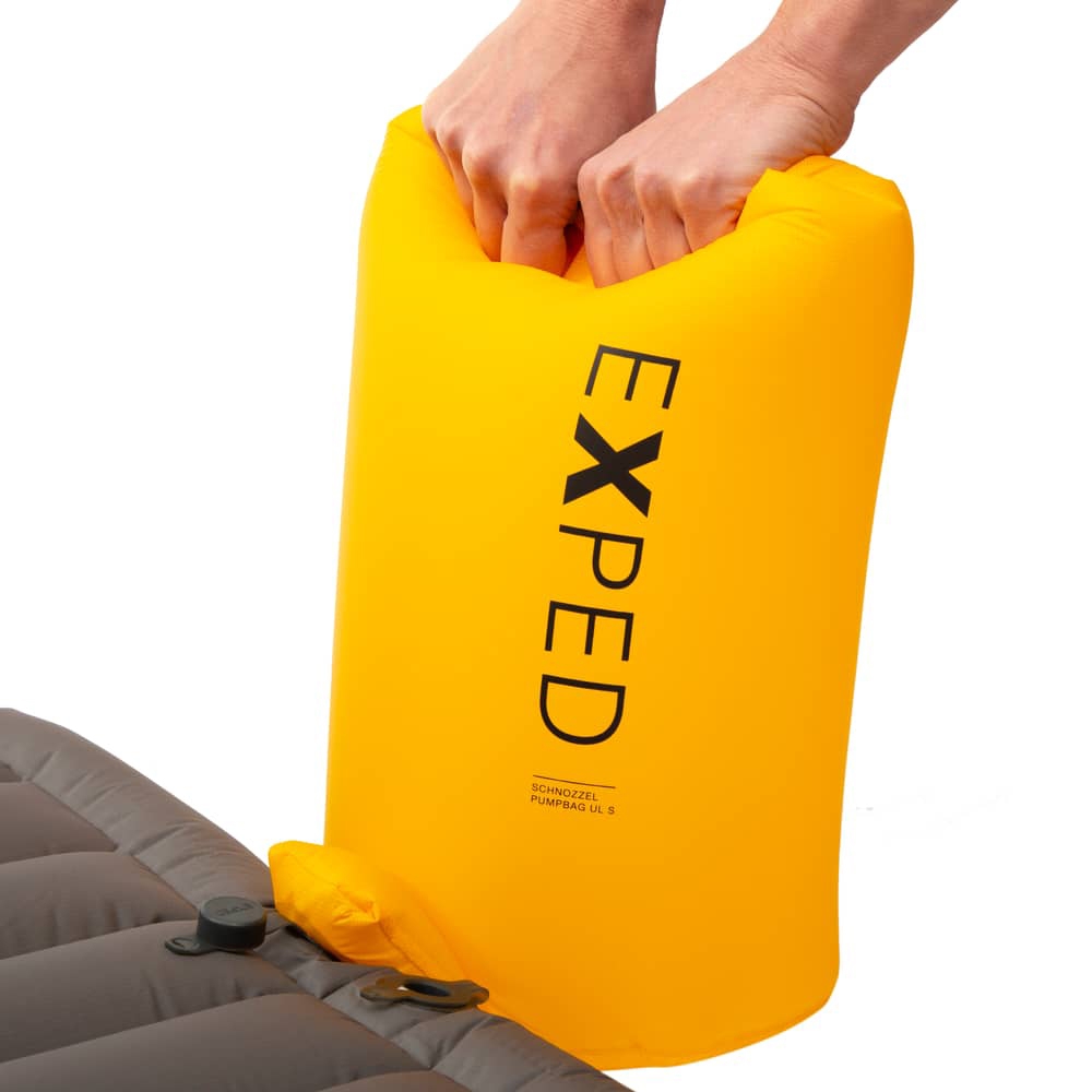 Exped Schnozzel Pumpbag UL M Yellow E5457866 slaapmatjes online bestellen bij Kathmandu Outdoor & Travel