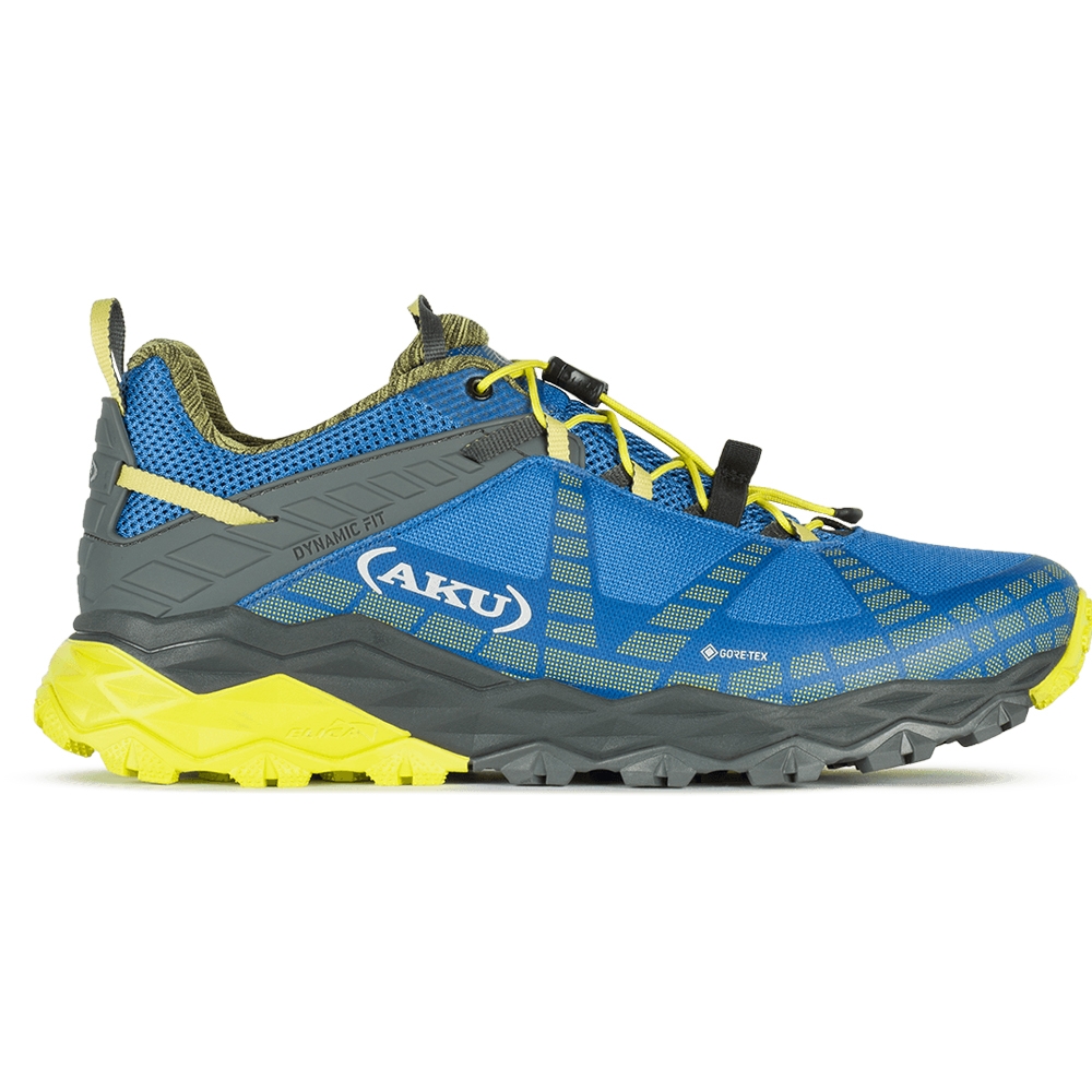 AKU Flyrock Gtx Blue/Lime 698-577 wandelschoenen heren online bestellen bij Kathmandu Outdoor & Travel