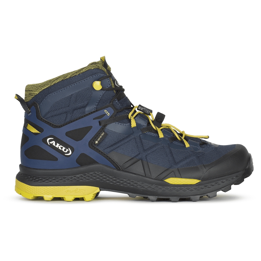 AKU Rocket Mid Gtx Blue/Mustard 710-553 wandelschoenen heren online bestellen bij Kathmandu Outdoor & Travel
