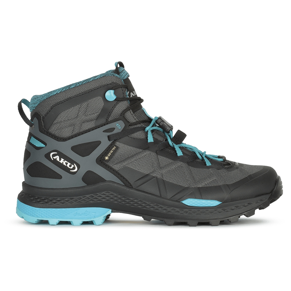 AKU Rocket Mid Gtx Women's Black/Turquoise 711-253 wandelschoenen dames online bestellen bij Kathmandu Outdoor & Travel