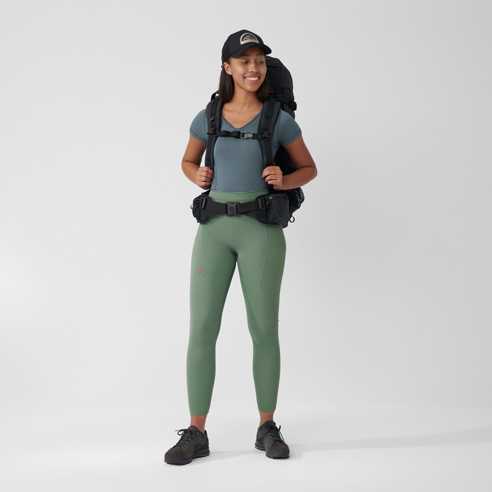 Fjällräven Abisko Tights Women's Patina Green 84773-614 broeken online bestellen bij Kathmandu Outdoor & Travel