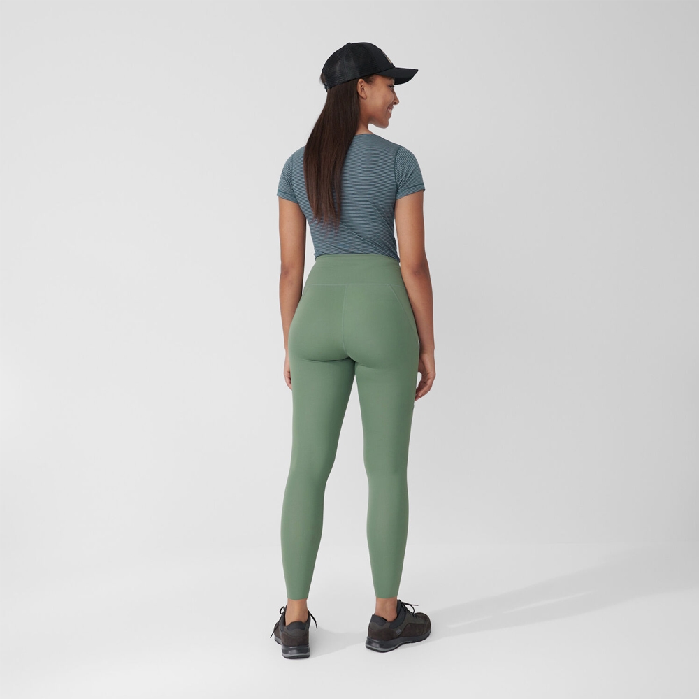 Fjällräven Abisko Tights Women's Patina Green 84773-614 broeken online bestellen bij Kathmandu Outdoor & Travel