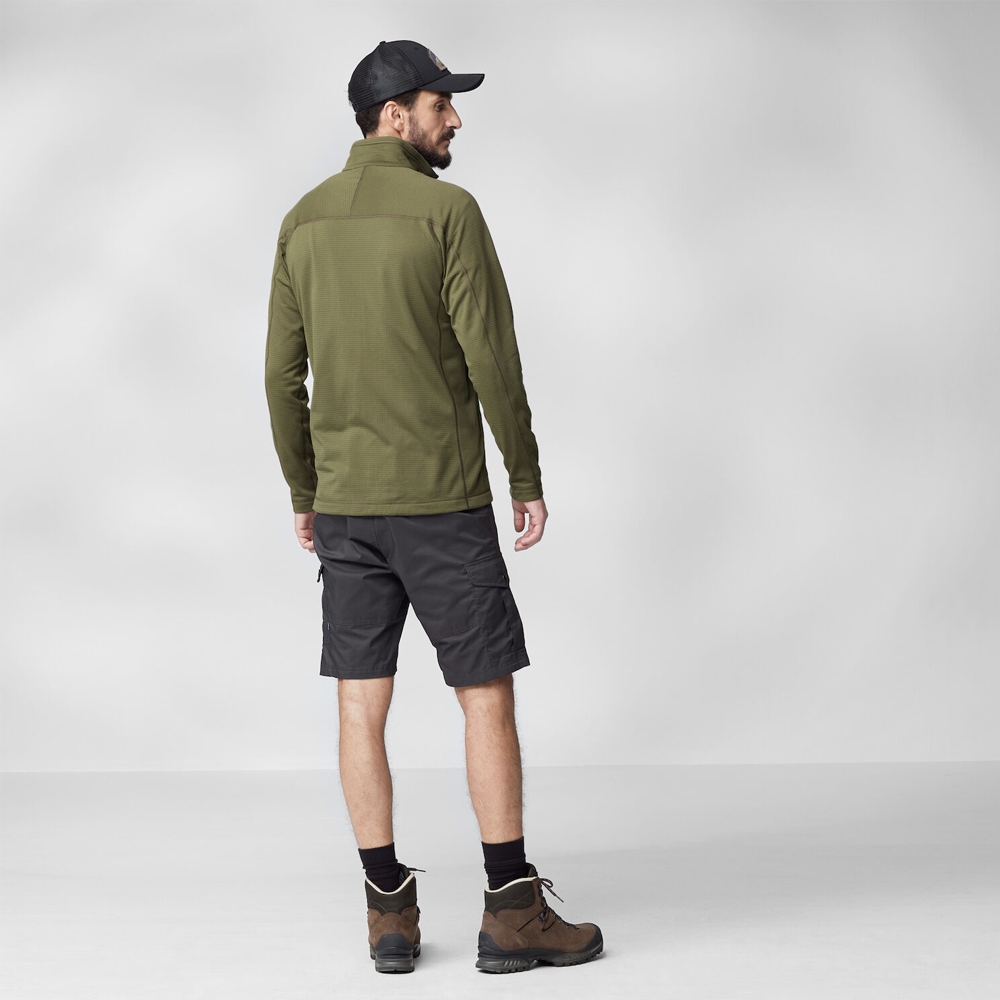 Fjällräven Abisko Lite Fleece Jacket Green 86971-620 fleeces en truien online bestellen bij Kathmandu Outdoor & Travel
