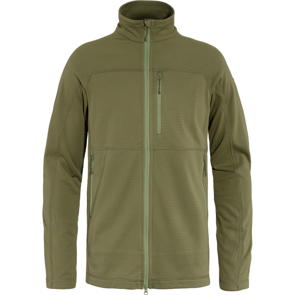 Fjällräven Abisko Lite Fleece Jacket Green 86971-620 fleeces en truien online bestellen bij Kathmandu Outdoor & Travel