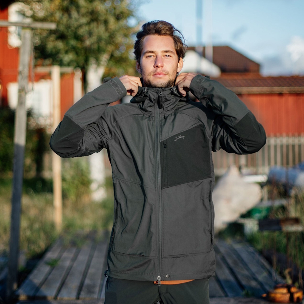 Lundhags Tived Stretch Hybrid Jacket Dark Agave/Seaweed 42007-23-655 jassen online bestellen bij Kathmandu Outdoor & Travel