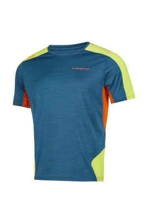 La Sportiva Compass T-Shirt Storm Blue/Lime Punch P50-639729 shirts en tops online bestellen bij Kathmandu Outdoor & Travel