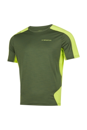 La Sportiva Compass T-Shirt Forest/Lime Punch P50-711729 shirts en tops online bestellen bij Kathmandu Outdoor & Travel