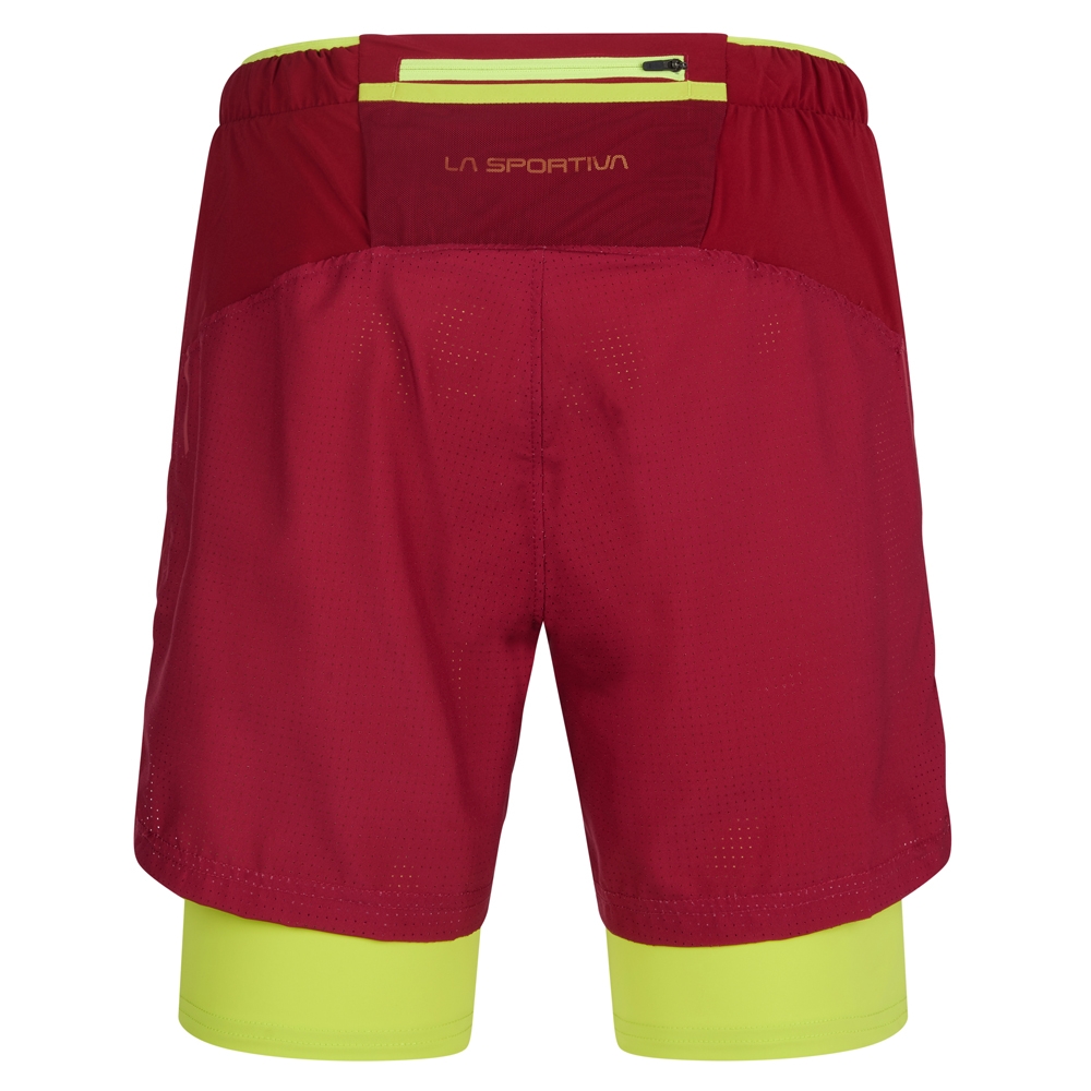 La Sportiva Trail Bite Short Sangra/Lime Punch P79-320729 broeken online bestellen bij Kathmandu Outdoor & Travel