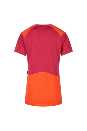 La Sportiva Compass T-Shirt Women's Velvet/Cherry Tomato Q31-323322 shirts en tops online bestellen bij Kathmandu Outdoor & Travel