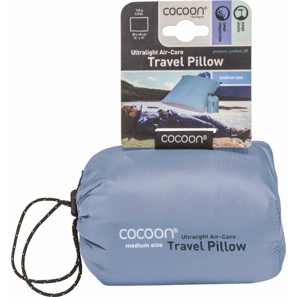 Cocoon Air Core Pillow UL M Light blue CACP3UL1N slaapzakken online bestellen bij Kathmandu Outdoor & Travel
