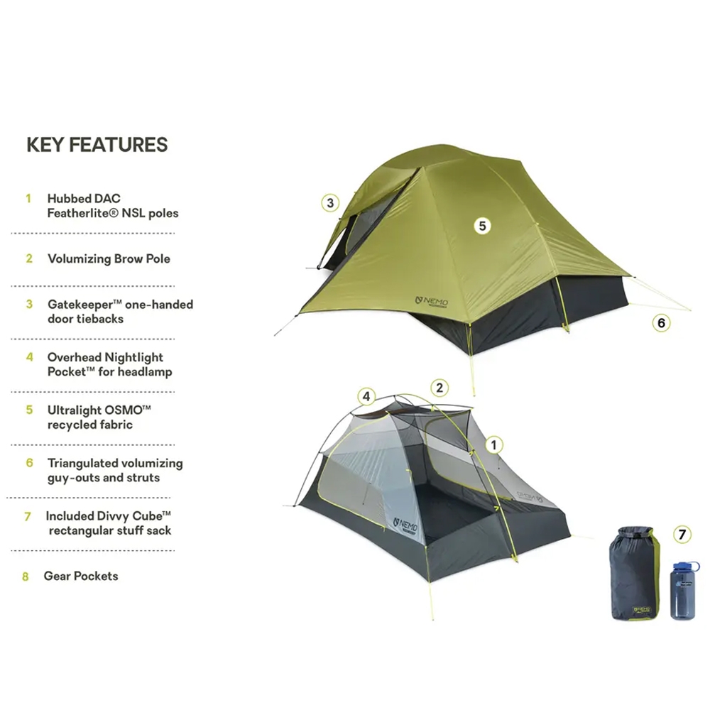 Nemo Hornet OSMO 3P   8116.66035738 tenten online bestellen bij Kathmandu Outdoor & Travel