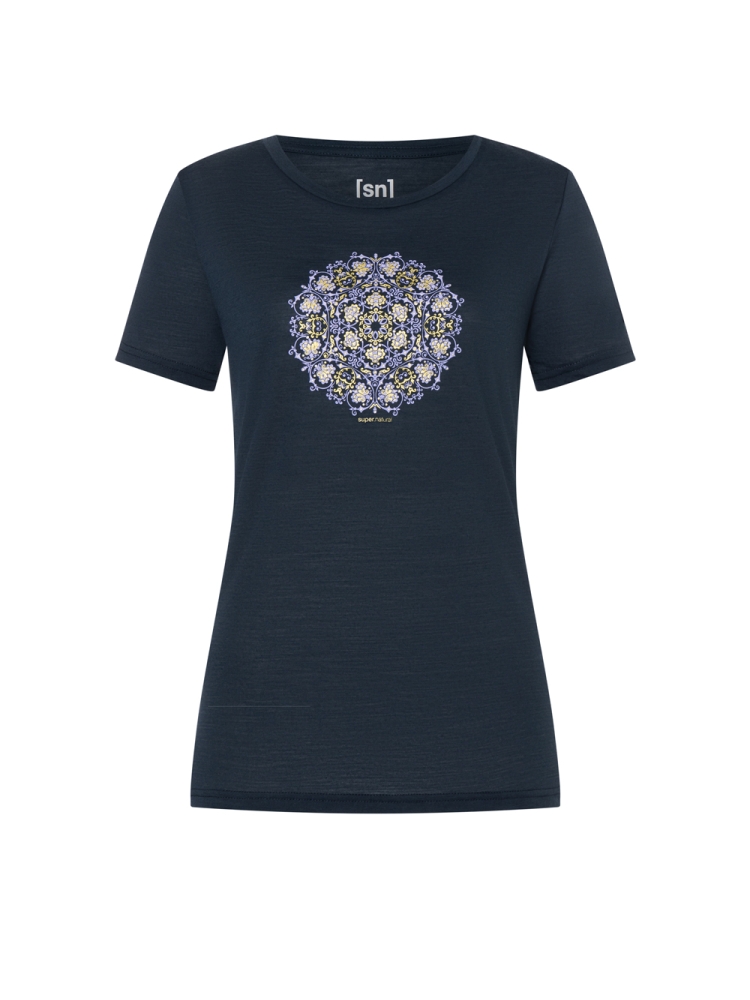 Super Natural Ornament Tee Women's Blueberry/Lavender/Gold SNWP03097-W58 shirts en tops online bestellen bij Kathmandu Outdoor & Travel