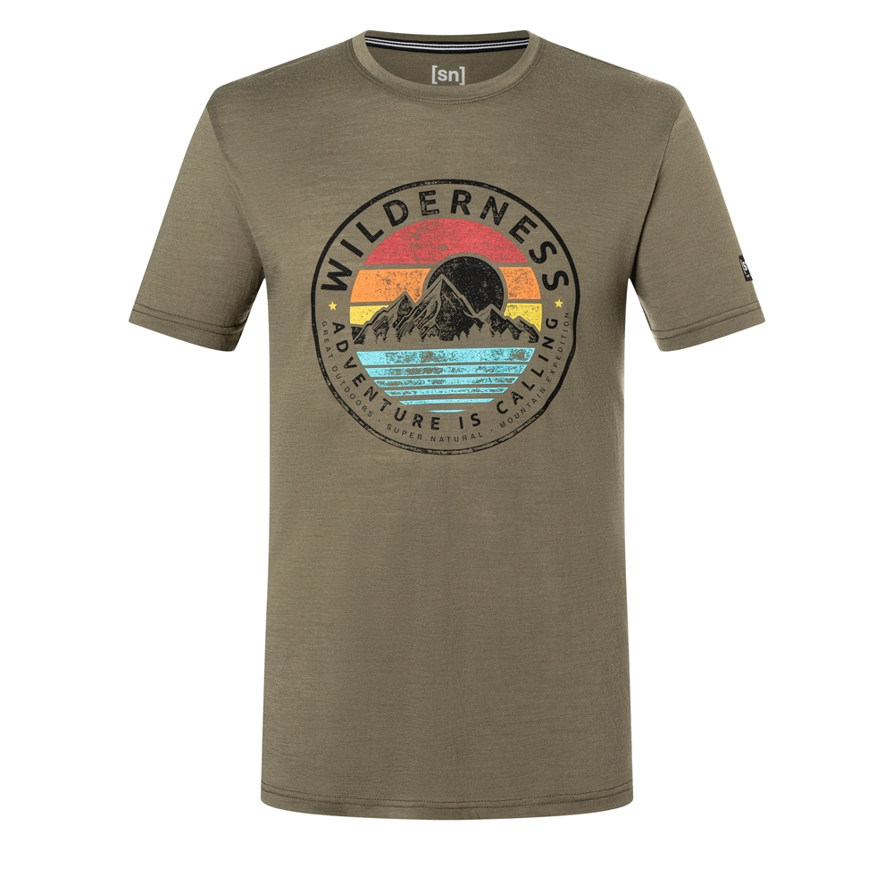 Super Natural Wilderness Tee Stone Grey/Various SNMP01027-W61 shirts en tops online bestellen bij Kathmandu Outdoor & Travel
