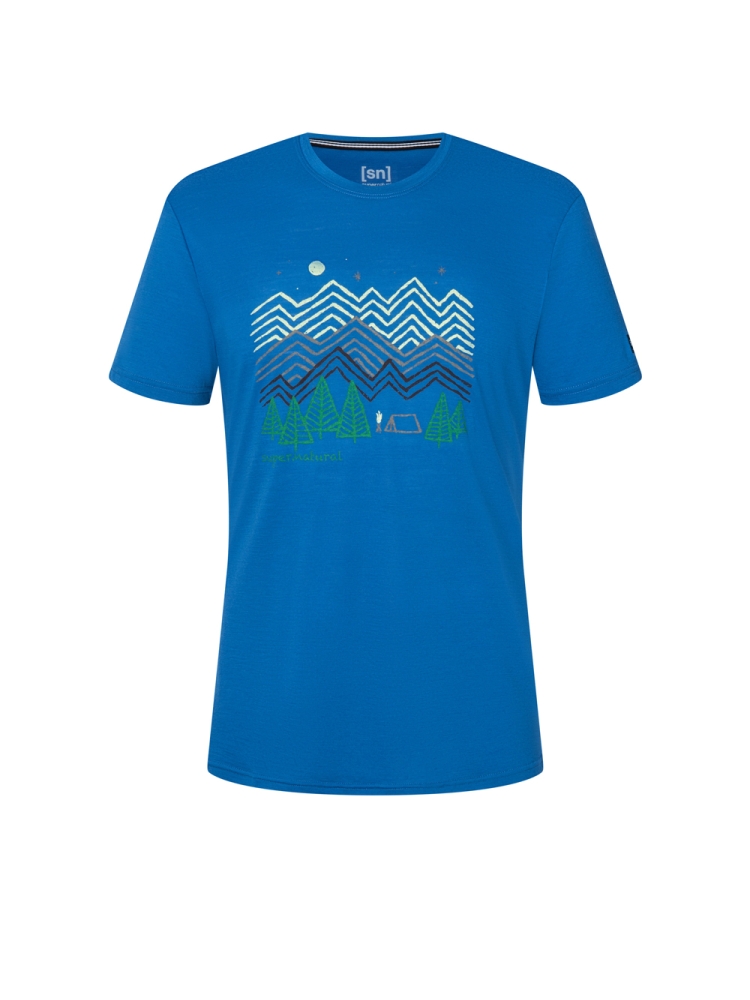 Super Natural Camping Nights Tee High Tide/Various SNMP01104-W79 shirts en tops online bestellen bij Kathmandu Outdoor & Travel
