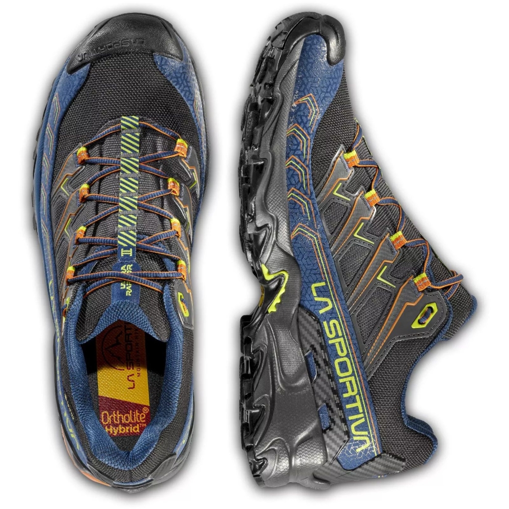 La Sportiva Ultra Raptor II GTX   StormBlue/LimePunch ZFHS054-B39E29 wandelschoenen heren online bestellen bij Kathmandu Outdoor & Travel