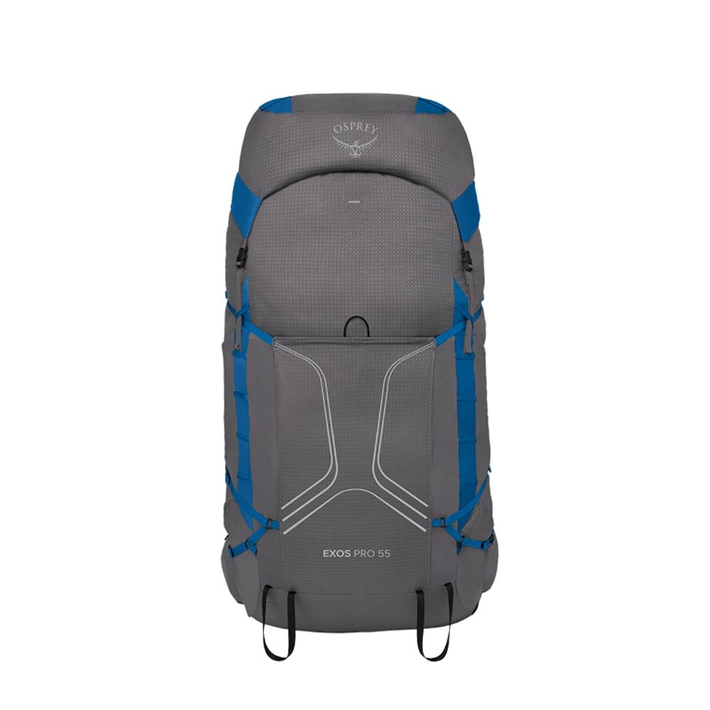 Osprey Exos Pro 55 S/M Dale Grey/Agam Blue 10004714 trekkingrugzakken online bestellen bij Kathmandu Outdoor & Travel