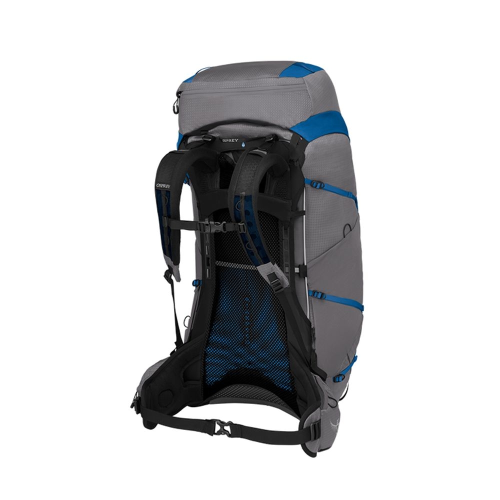 Osprey Exos Pro 55 S/M Dale Grey/Agam Blue 10004714 trekkingrugzakken online bestellen bij Kathmandu Outdoor & Travel