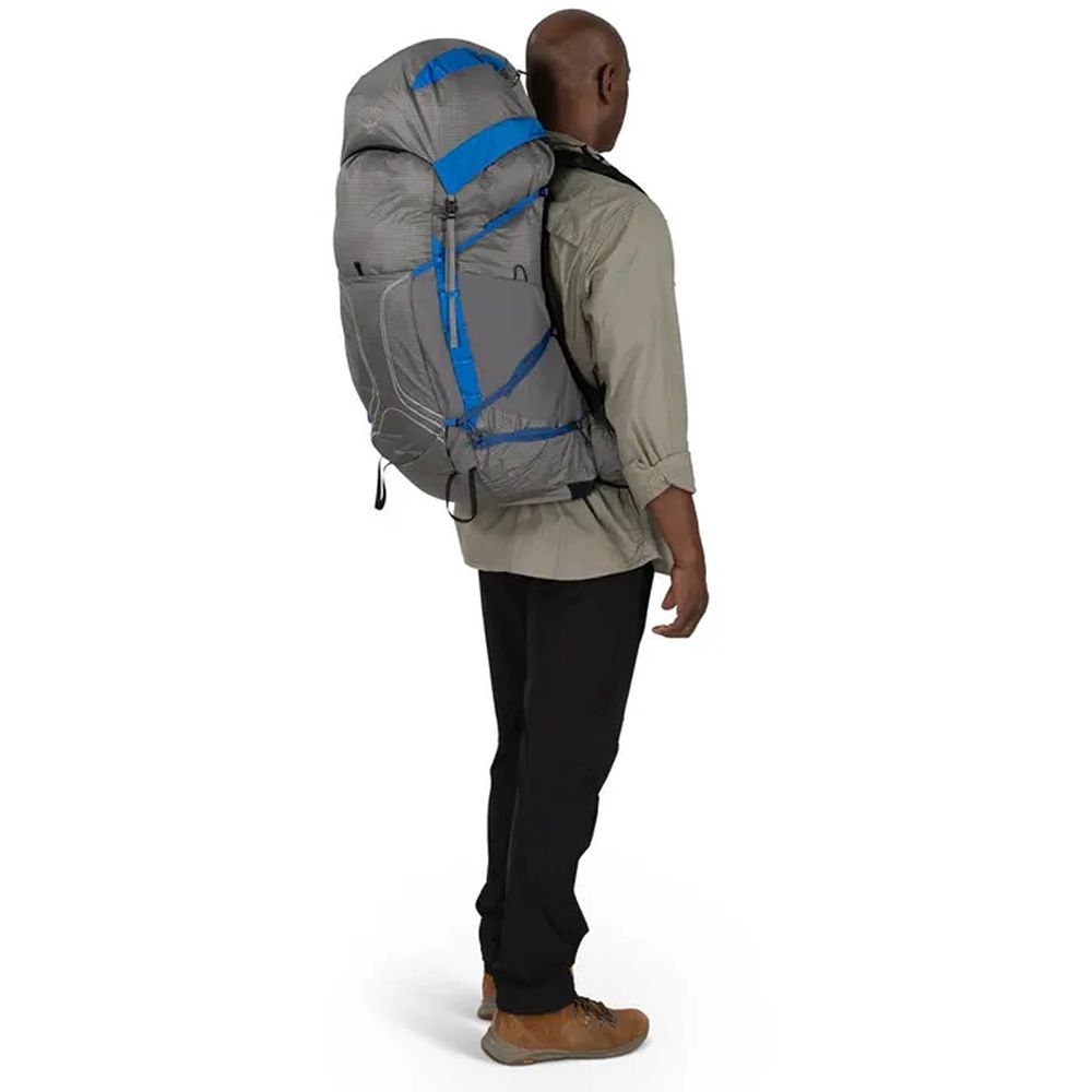 Osprey Exos Pro 55 S/M Dale Grey/Agam Blue 10004714 trekkingrugzakken online bestellen bij Kathmandu Outdoor & Travel