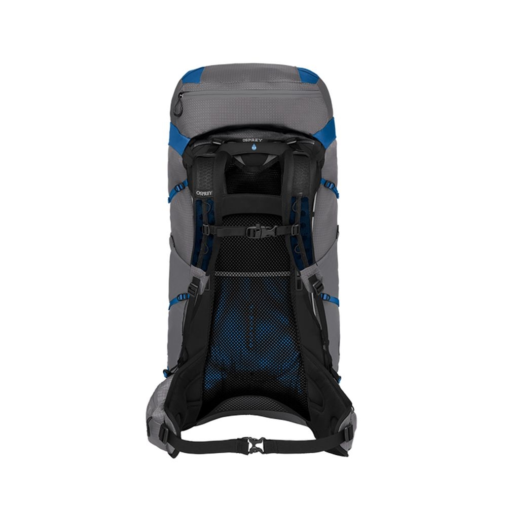 Osprey Exos Pro 55 L/XL Dale Grey/Agam Blue 10004715 trekkingrugzakken online bestellen bij Kathmandu Outdoor & Travel
