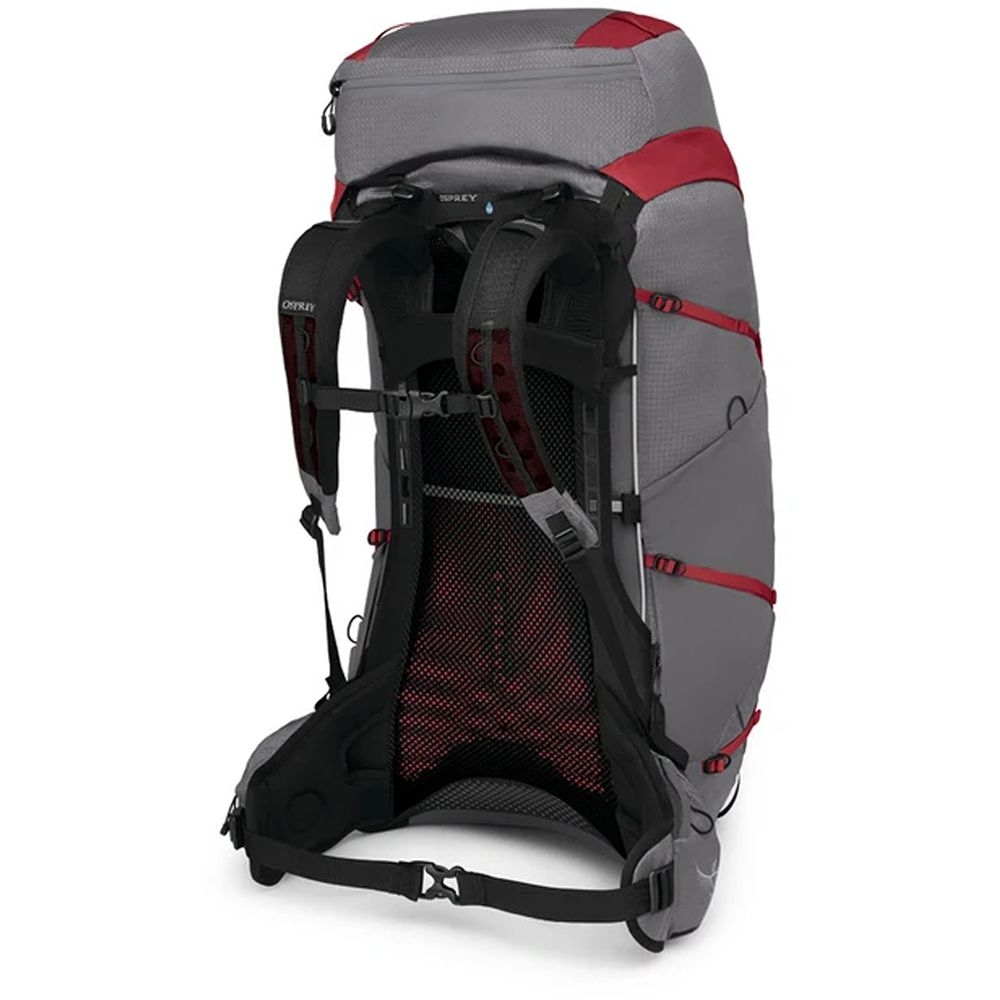 Osprey Eja Pro 55 Woman's XS/S Dale Grey/Poinsettia Red 10004716 trekkingrugzakken online bestellen bij Kathmandu Outdoor & Travel