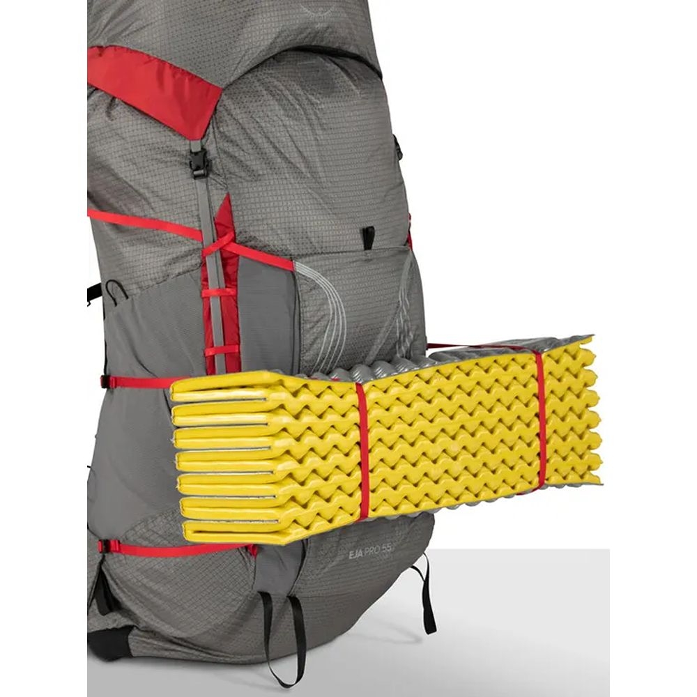 Osprey Eja Pro 55 Woman's XS/S Dale Grey/Poinsettia Red 10004716 trekkingrugzakken online bestellen bij Kathmandu Outdoor & Travel