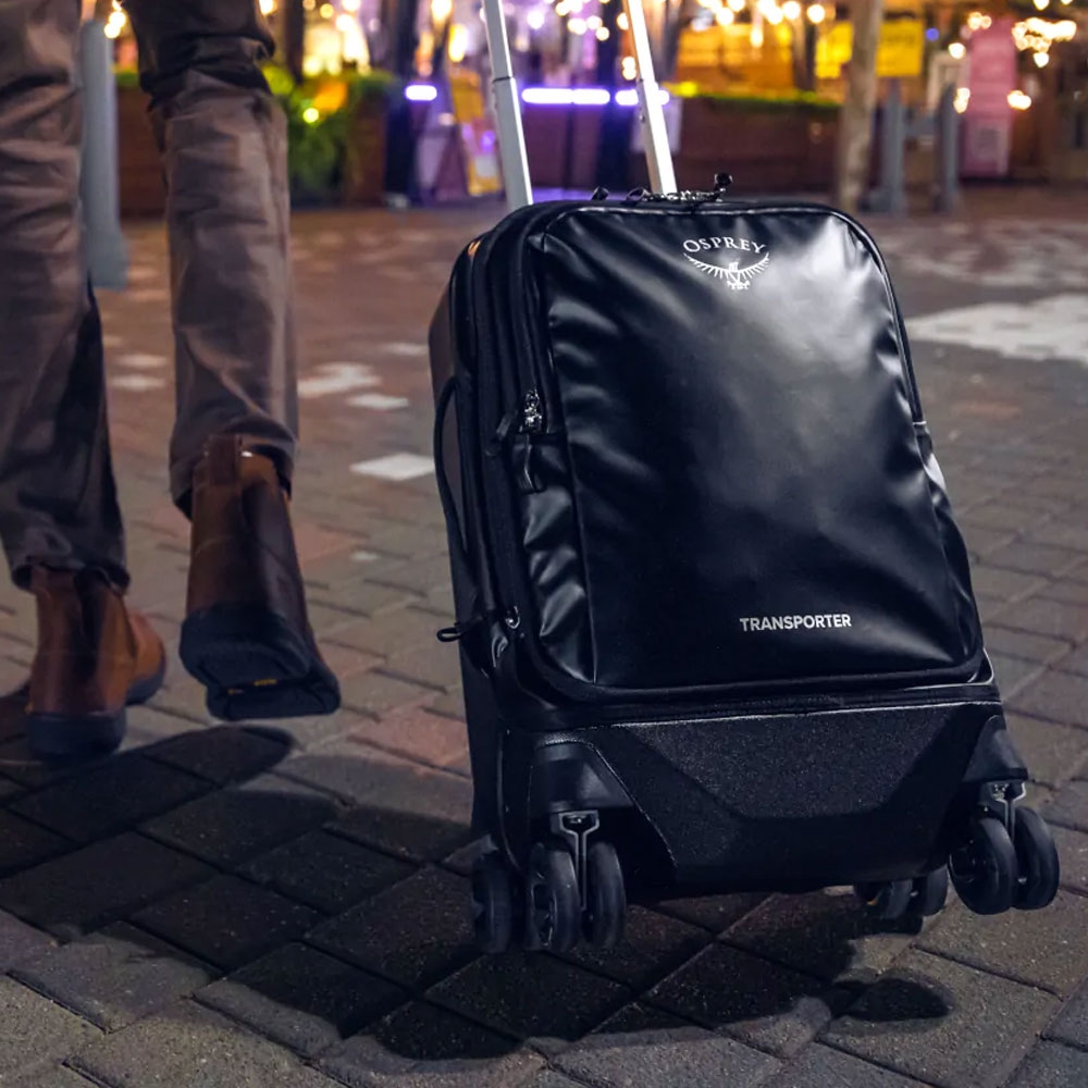 Osprey Transporter Hardside Hybrid 36L Black 1-167-1 rolkoffers online bestellen bij Kathmandu Outdoor & Travel