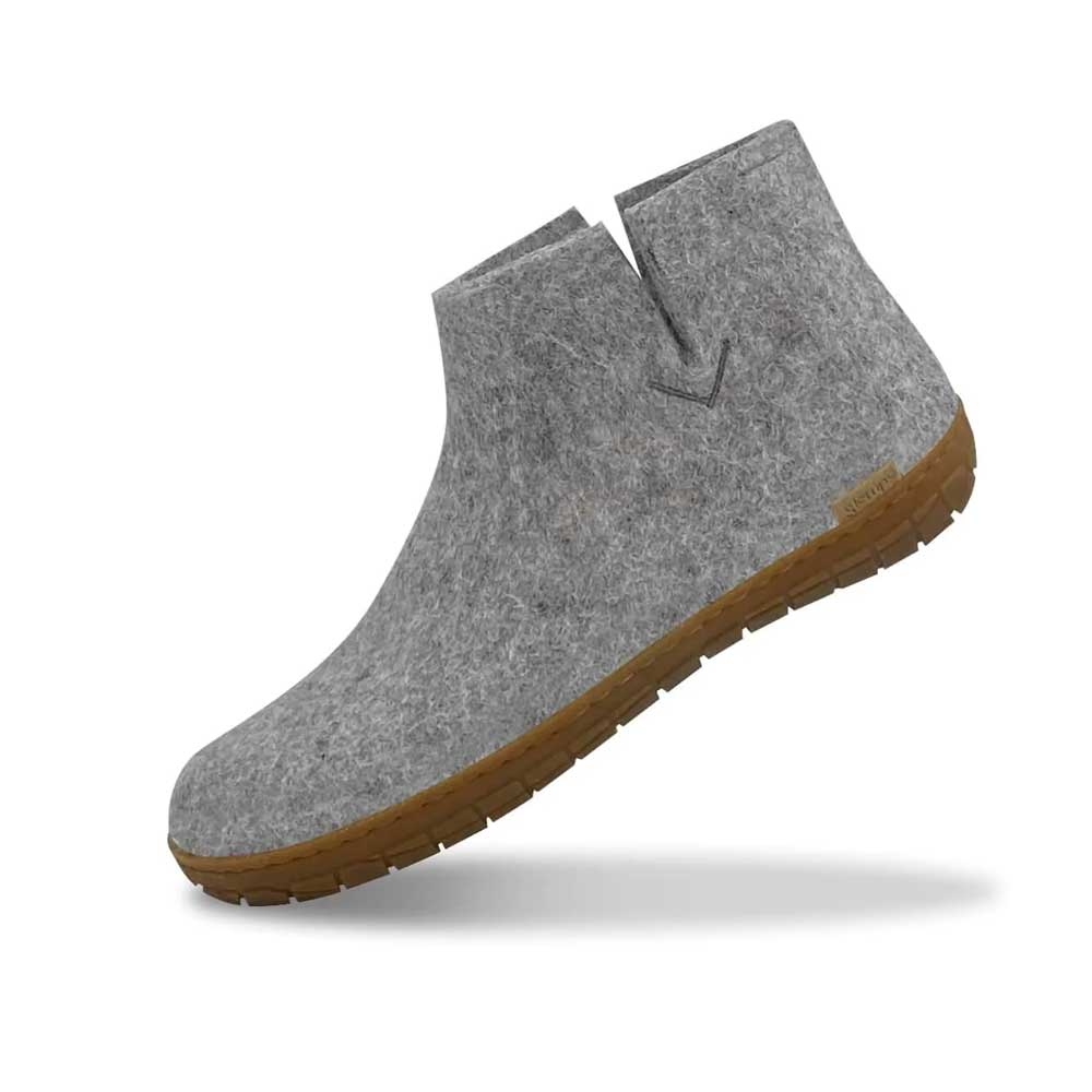 Glerups Boot Rubber Grey GR01-GREY HoneyRUB pantoffels en huissokken online bestellen bij Kathmandu Outdoor & Travel