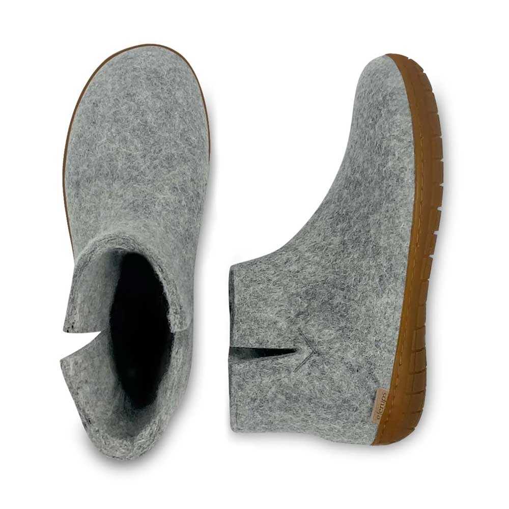 Glerups Boot Rubber Grey GR01-GREY HoneyRUB pantoffels en huissokken online bestellen bij Kathmandu Outdoor & Travel