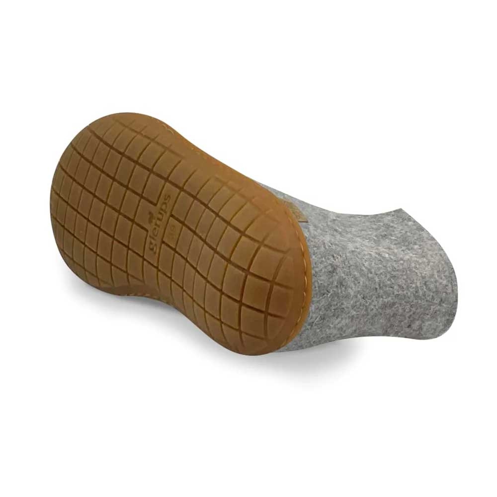 Glerups Boot Rubber Grey GR01-GREY HoneyRUB pantoffels en huissokken online bestellen bij Kathmandu Outdoor & Travel