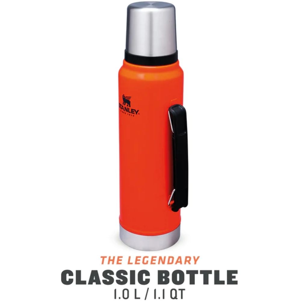 Stanley The Legendary Classic Bottle 1,0L Blaze Orange 10-08266-032 drinkflessen en thermosflessen online bestellen bij Kathmandu Outdoor & Travel